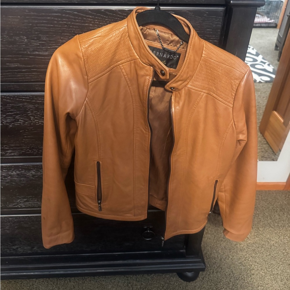 Bernardo Camel/Butterscotch Leather Jacket XS